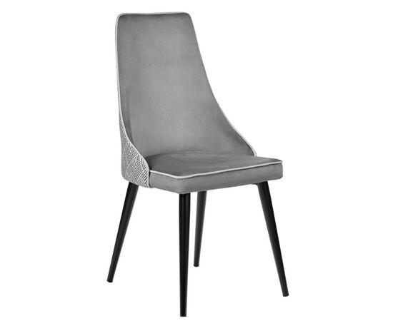 Стул Dave серый с жаккардом | Интернет магазин мебели и декора LifeDekor
