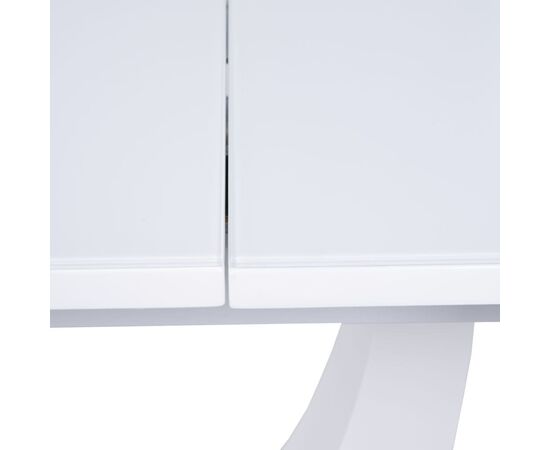 Стол обеденный раскладной T-904 Vision (1200-1500x800x760) Clear White Glass/White High Gloss (супербелое глянцевое), изображение 9 | Интернет магазин мебели и декора LifeDekor