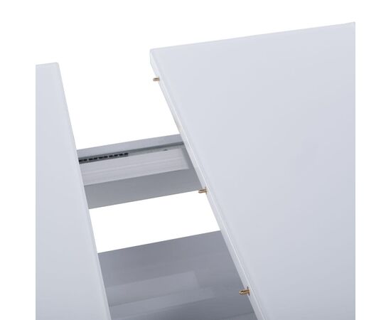 Стол обеденный раскладной T-904 Vision (1200-1500x800x760) Clear White Glass/White High Gloss (супербелое глянцевое), изображение 13 | Интернет магазин мебели и декора LifeDekor