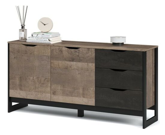 Комод «Стокгольм» 2д 3ящ, Дуб гранж песочный/Железный камень | Интернет магазин мебели и декора LifeDekor