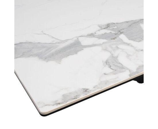 Стол обеденный раскладной T7055 Bruno (1800-2250x900x760) Ceramic (серая глянцевая керамика/черный матовый), изображение 8 | Интернет магазин мебели и декора LifeDekor