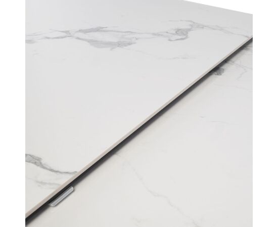 Стол обеденный раскладной T7055 Bruno (1800-2250x900x760) Ceramic (серая глянцевая керамика/черный матовый), изображение 11 | Интернет магазин мебели и декора LifeDekor