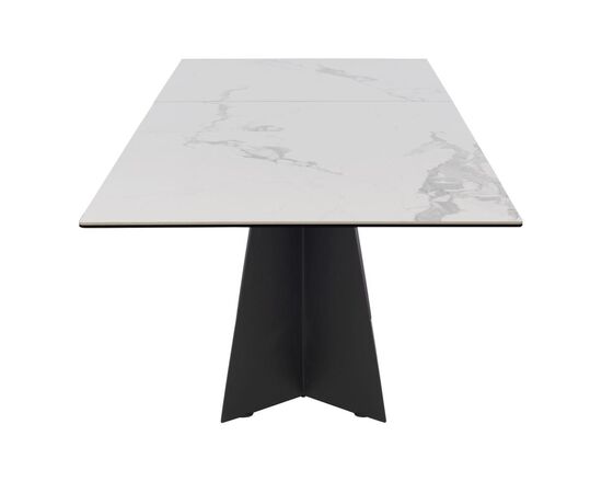 Стол обеденный раскладной T7055 Bruno (1800-2250x900x760) Ceramic (серая глянцевая керамика/черный матовый), изображение 16 | Интернет магазин мебели и декора LifeDekor