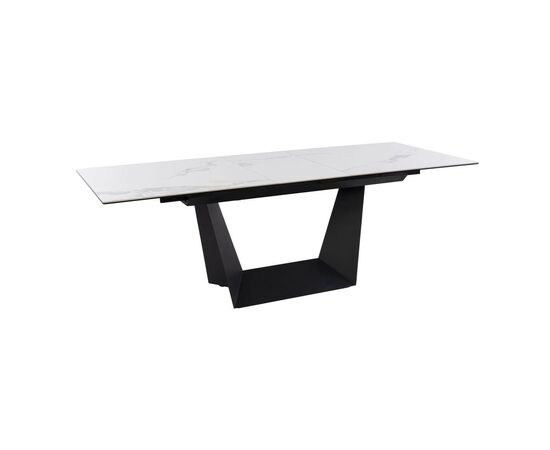 Стол обеденный раскладной T7055 Bruno (1800-2250x900x760) Ceramic (серая глянцевая керамика/черный матовый), изображение 5 | Интернет магазин мебели и декора LifeDekor