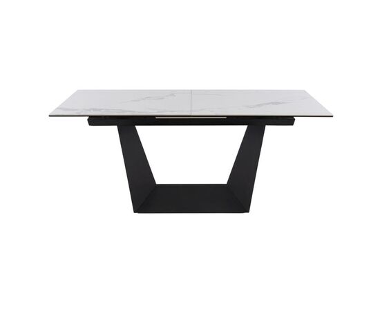 Стол обеденный раскладной T7055 Bruno (1800-2250x900x760) Ceramic (серая глянцевая керамика/черный матовый), изображение 6 | Интернет магазин мебели и декора LifeDekor