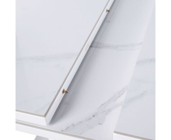 Стол обеденный раскладной T-904 Vision (1200-1500x800x760) Ceramic/Satin White Gloss, Размер стола: 1200-1500x800x760, изображение 9 | Интернет магазин мебели и декора LifeDekor