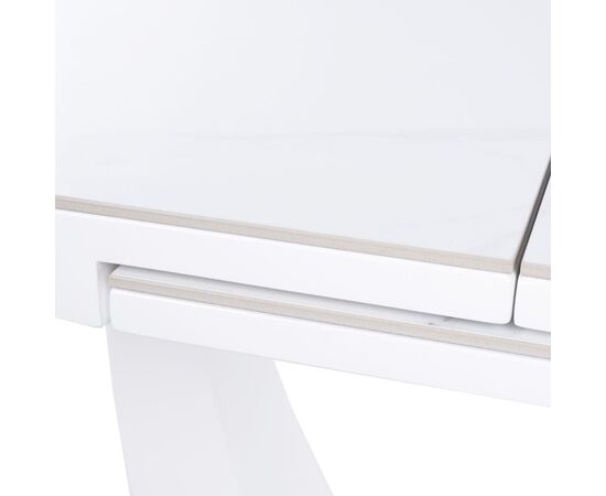 Стол обеденный раскладной T-904 Vision (1200-1500x800x760) Ceramic/Satin White Gloss, Размер стола: 1200-1500x800x760, изображение 10 | Интернет магазин мебели и декора LifeDekor