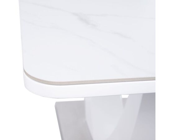 Стол обеденный раскладной T-904 Vision (1200-1500x800x760) Ceramic/Satin White Gloss, Размер стола: 1200-1500x800x760, изображение 12 | Интернет магазин мебели и декора LifeDekor
