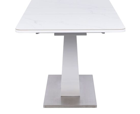 Стол обеденный раскладной T-904 Vision (1200-1500x800x760) Ceramic/Satin White Gloss, Размер стола: 1200-1500x800x760, изображение 16 | Интернет магазин мебели и декора LifeDekor