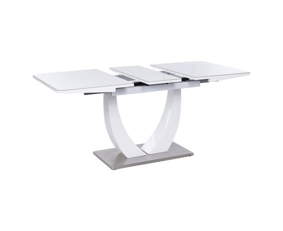 Стол обеденный раскладной T-904 Vision (1200-1500x800x760) Ceramic/Satin White Gloss, Размер стола: 1200-1500x800x760, изображение 4 | Интернет магазин мебели и декора LifeDekor