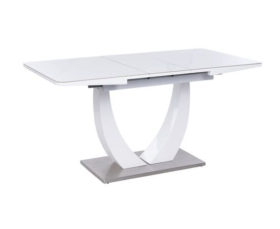 Стол обеденный раскладной T-904 Vision (1200-1500x800x760) Ceramic/Satin White Gloss, Размер стола: 1200-1500x800x760, изображение 5 | Интернет магазин мебели и декора LifeDekor