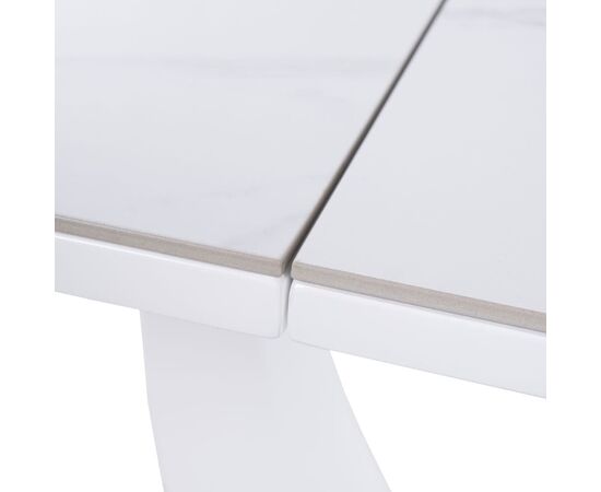 Стол обеденный раскладной T-904 Vision (1200-1500x800x760) Ceramic/Satin White Gloss, Размер стола: 1200-1500x800x760, изображение 6 | Интернет магазин мебели и декора LifeDekor