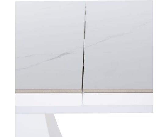 Стол обеденный раскладной T-904 Vision (1600-2000x900x760) Ceramic/Satin White Gloss (керамика / белый глянцевый сатин), Размер стола: 1600-2000x900x760, изображение 9 | Интернет магазин мебели и декора LifeDekor