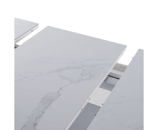 Стол обеденный раскладной T-904 Vision (1600-2000x900x760) Ceramic/Satin White Gloss (керамика / белый глянцевый сатин), Размер стола: 1600-2000x900x760, изображение 10 | Интернет магазин мебели и декора LifeDekor