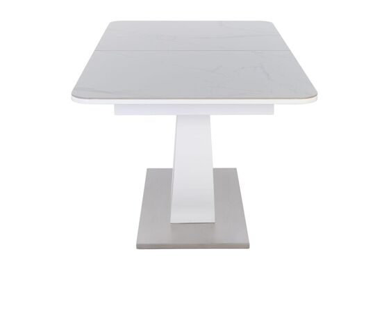 Стол обеденный раскладной T-904 Vision (1600-2000x900x760) Ceramic/Satin White Gloss (керамика / белый глянцевый сатин), Размер стола: 1600-2000x900x760, изображение 15 | Интернет магазин мебели и декора LifeDekor
