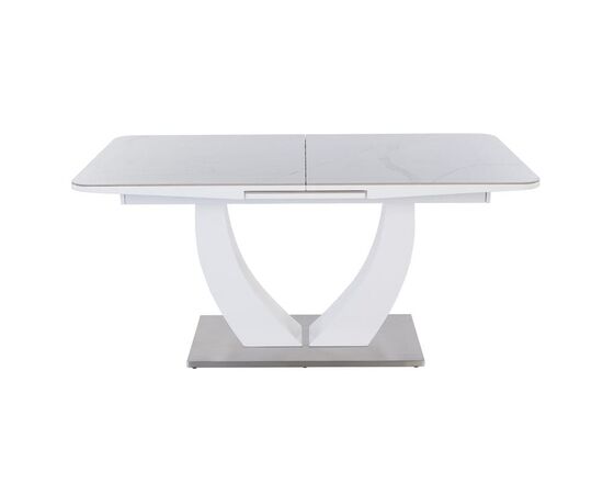 Стол обеденный раскладной T-904 Vision (1600-2000x900x760) Ceramic/Satin White Gloss (керамика / белый глянцевый сатин), Размер стола: 1600-2000x900x760, изображение 6 | Интернет магазин мебели и декора LifeDekor