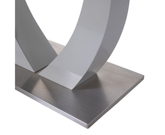 Стол обеденный раскладной T-904 Vision (1600-2000x900x760) Satin Light Grey (Серое глянцевое стекло), изображение 8 | Интернет магазин мебели и декора LifeDekor