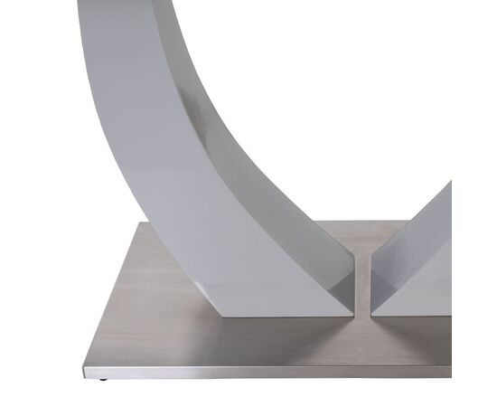 Стол обеденный раскладной T-904 Vision (1600-2000x900x760) Satin Light Grey (Серое глянцевое стекло), изображение 9 | Интернет магазин мебели и декора LifeDekor