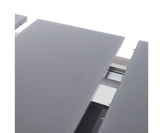 Стол обеденный раскладной T-904 Vision (1600-2000x900x760) Satin Light Grey (Серое глянцевое стекло), изображение 11 | Интернет магазин мебели и декора LifeDekor