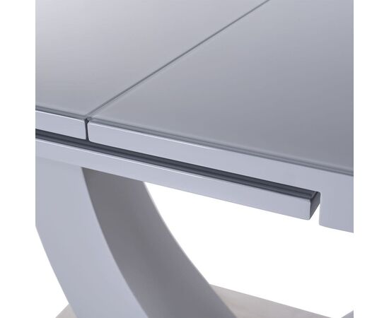 Стол обеденный раскладной T-904 Vision (1600-2000x900x760) Satin Light Grey (Серое глянцевое стекло), изображение 14 | Интернет магазин мебели и декора LifeDekor