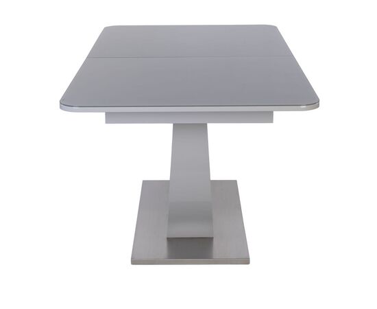 Стол обеденный раскладной T-904 Vision (1600-2000x900x760) Satin Light Grey (Серое глянцевое стекло), изображение 15 | Интернет магазин мебели и декора LifeDekor