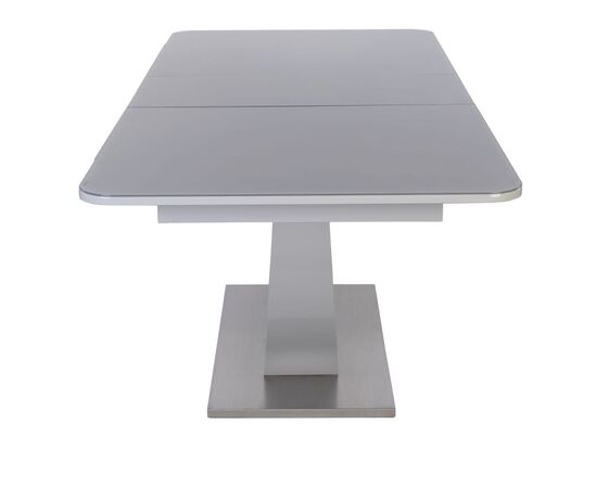 Стол обеденный раскладной T-904 Vision (1600-2000x900x760) Satin Light Grey (Серое глянцевое стекло), изображение 16 | Интернет магазин мебели и декора LifeDekor