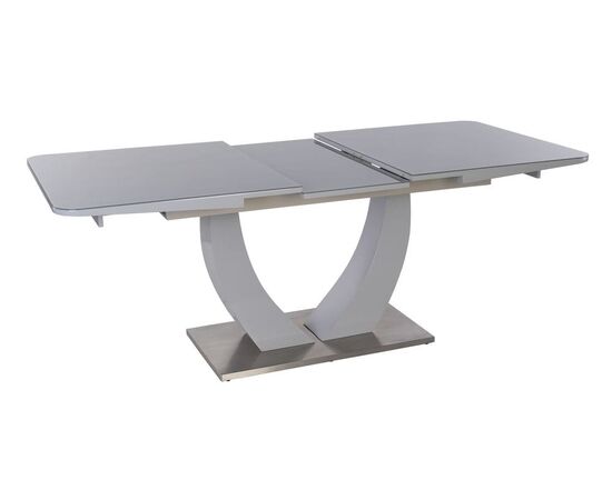 Стол обеденный раскладной T-904 Vision (1600-2000x900x760) Satin Light Grey (Серое глянцевое стекло), изображение 3 | Интернет магазин мебели и декора LifeDekor