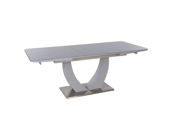 Стол обеденный раскладной T-904 Vision (1600-2000x900x760) Satin Light Grey (Серое глянцевое стекло), изображение 5 | Интернет магазин мебели и декора LifeDekor