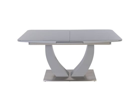 Стол обеденный раскладной T-904 Vision (1600-2000x900x760) Satin Light Grey (Серое глянцевое стекло), изображение 6 | Интернет магазин мебели и декора LifeDekor
