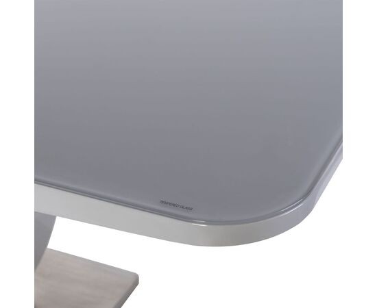 Стол обеденный раскладной T-904 Vision (1600-2000x900x760) Satin Light Grey (Серое глянцевое стекло), изображение 7 | Интернет магазин мебели и декора LifeDekor
