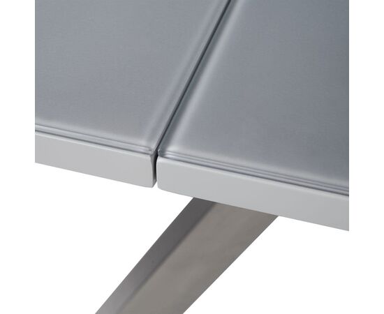 Стол обеденный раскладной T-910 (1400-1800x850x760) Light Grey (серое матовое стекло/серый лак), изображение 2 | Интернет магазин мебели и декора LifeDekor