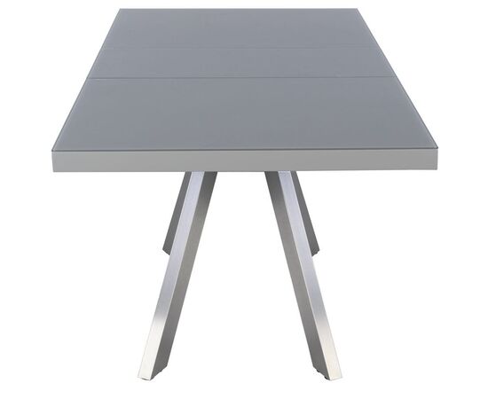Стол обеденный раскладной T-910 (1400-1800x850x760) Light Grey (серое матовое стекло/серый лак), изображение 8 | Интернет магазин мебели и декора LifeDekor