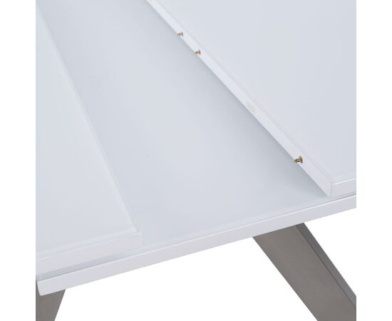 Стол обеденный раскладной T-910 (1400-1800x850x760) White (белое матовое стекло/белый лак), изображение 8 | Интернет магазин мебели и декора LifeDekor