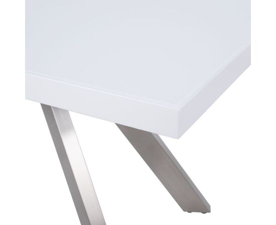 Стол обеденный раскладной T-910 (1400-1800x850x760) White (белое матовое стекло/белый лак), изображение 9 | Интернет магазин мебели и декора LifeDekor