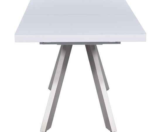Стол обеденный раскладной T-910 (1400-1800x850x760) White (белое матовое стекло/белый лак), изображение 12 | Интернет магазин мебели и декора LifeDekor