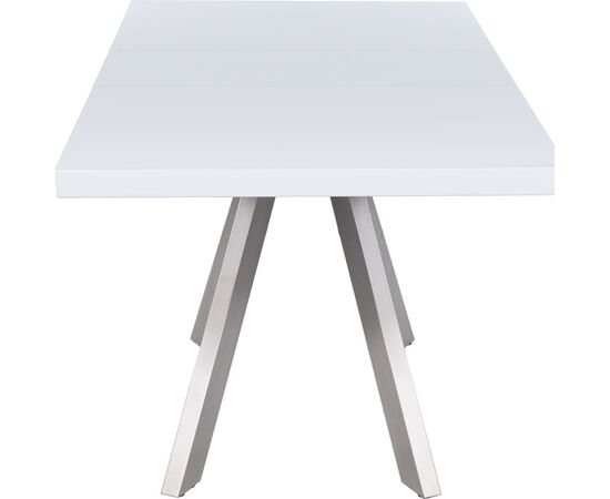 Стол обеденный раскладной T-910 (1400-1800x850x760) White (белое матовое стекло/белый лак), изображение 13 | Интернет магазин мебели и декора LifeDekor