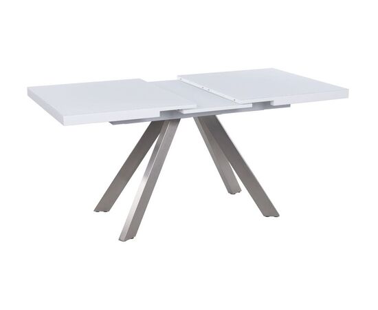 Стол обеденный раскладной T-910 (1400-1800x850x760) White (белое матовое стекло/белый лак), изображение 2 | Интернет магазин мебели и декора LifeDekor