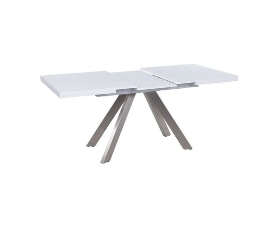 Стол обеденный раскладной T-910 (1400-1800x850x760) White (белое матовое стекло/белый лак), изображение 3 | Интернет магазин мебели и декора LifeDekor