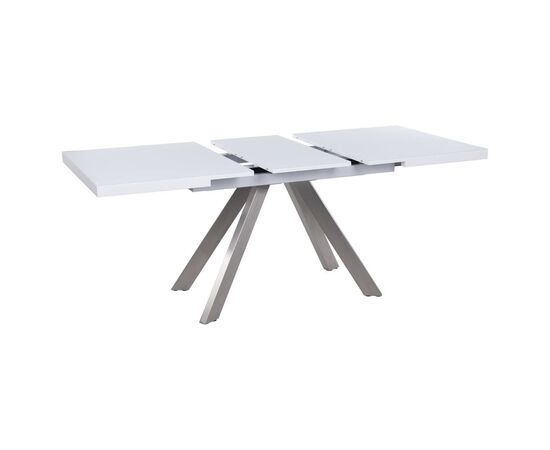 Стол обеденный раскладной T-910 (1400-1800x850x760) White (белое матовое стекло/белый лак), изображение 4 | Интернет магазин мебели и декора LifeDekor