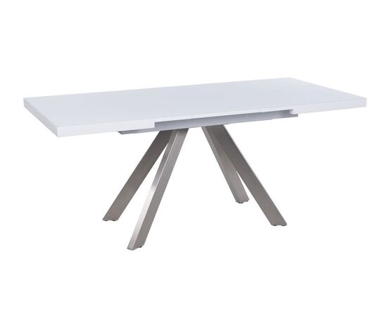 Стол обеденный раскладной T-910 (1400-1800x850x760) White (белое матовое стекло/белый лак), изображение 5 | Интернет магазин мебели и декора LifeDekor