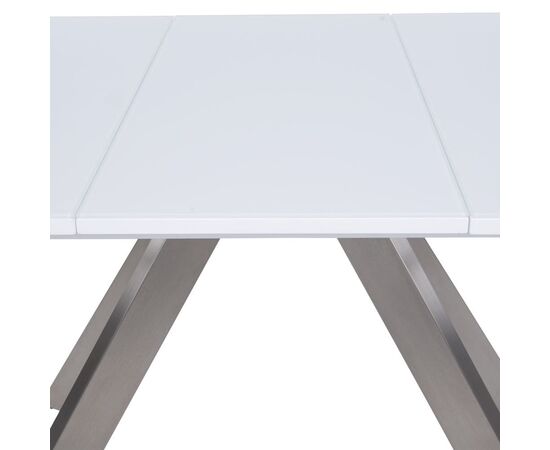 Стол обеденный раскладной T-910 (1400-1800x850x760) White (белое матовое стекло/белый лак), изображение 7 | Интернет магазин мебели и декора LifeDekor