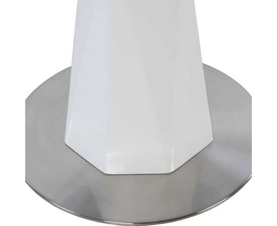 Стол обеденный раскладной T7067 Neo (1000-1300x1000x760) Ceramic (глянцевый мрамор керамика/белый глянцевый), изображение 11 | Интернет магазин мебели и декора LifeDekor