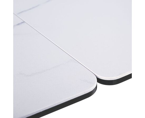 Обеденный раскладной стол T7451C Plazza (1600-2400x900x760) Carrara/Black, изображение 6 | Интернет магазин мебели и декора LifeDekor