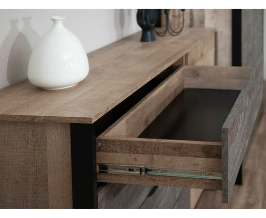 Комод «Стокгольм» 1д4ящ, Дуб гранж песочный/Железный камень, изображение 5 | Интернет магазин мебели и декора LifeDekor