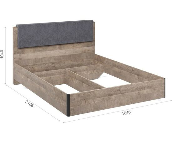 Спальня «Стокгольм» 4дв шк, Дуб гранж песочный/железный камень, изображение 5 | Интернет магазин мебели и декора LifeDekor