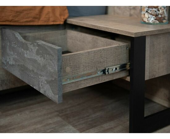 Тумба «Стокгольм» ЛВ/ПР 2шт, Дуб гранж песочный/Железный камень, изображение 5 | Интернет магазин мебели и декора LifeDekor