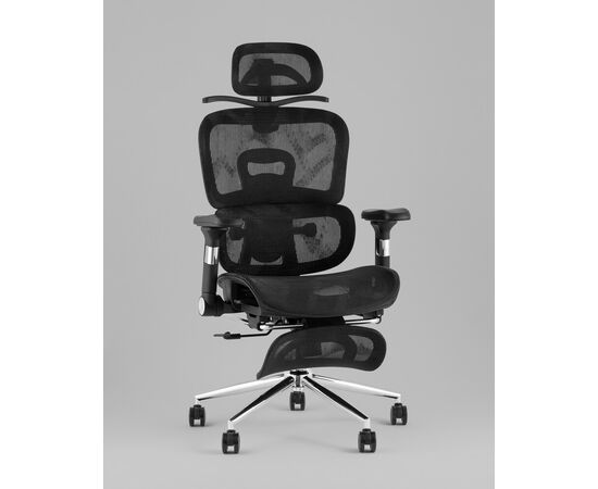 Кресло офисное TopChairs Stich с оттоманкой, черный, изображение 2 | Интернет магазин мебели и декора LifeDekor