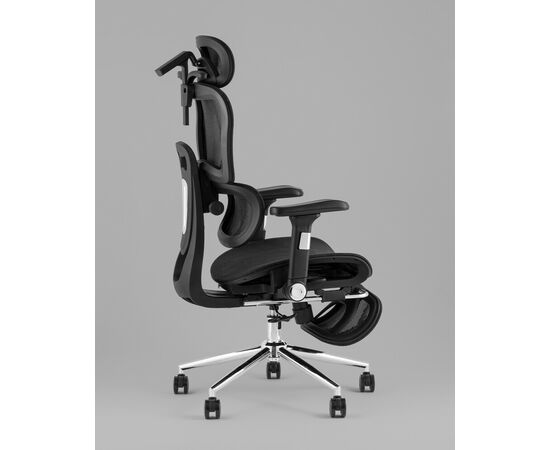 Кресло офисное TopChairs Stich с оттоманкой, черный, изображение 7 | Интернет магазин мебели и декора LifeDekor