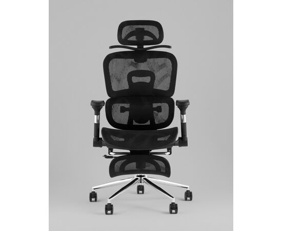 Кресло офисное TopChairs Stich с оттоманкой, черный, изображение 5 | Интернет магазин мебели и декора LifeDekor