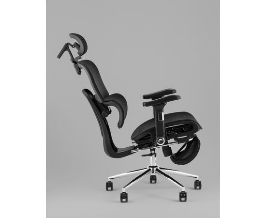 Кресло офисное TopChairs Stich с оттоманкой, черный, изображение 10 | Интернет магазин мебели и декора LifeDekor